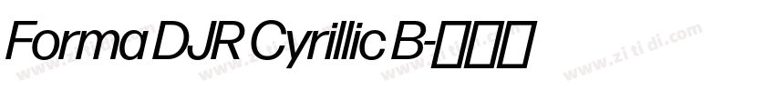 Forma DJR Cyrillic B字体转换